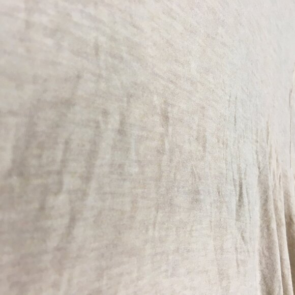 Belldini Top 2X Career Casual Knit Swing Hem 3/4 Sleeve Grommet Caged Back Tan - Picture 5 of 13